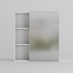 Mayfair Mirror Cabinet with Shelves - White - thumbnail 3