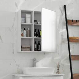 Mayfair Mirror Cabinet with Shelves - White - thumbnail 2