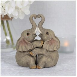 Elephant Couple Ornament Sweet Valentine's Day gift - Brown - thumbnail 4