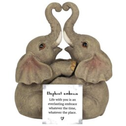 Elephant Couple Ornament Sweet Valentine's Day gift - Brown - thumbnail 3