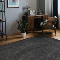 Relay Collection Low Pile Rug - Charcoal / 140x200cm