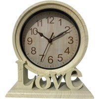 Vintage Love Non Ticking Desk Clock Retro Mantel Clocks Cream - White