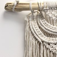 Macrame Wall Hanging Two Waves - White