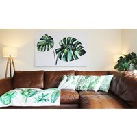 Floral elements canvas print - Green / 101cm / 77cm - image 1