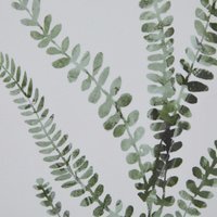 Delicate Fern Watercolor In Rustic Wood Frame - Brown - image 1