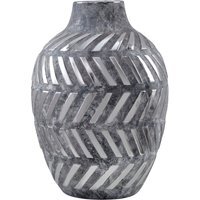 Helaine Grey and Silver Large Vase - Grey