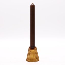 Antique Amber Flip Candle Tealight Holder Vintage Style Decor - Brown - thumbnail 2