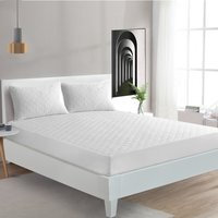 "T-200 Quilted 16"" Mattress Protector - White / Twin"