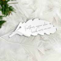 Memorial Acrylic Feather Hanging Decoration - Mirrored - image 1