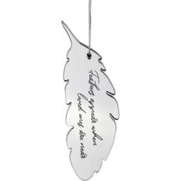 Memorial Acrylic Feather Hanging Decoration - Mirrored - thumbnail 3