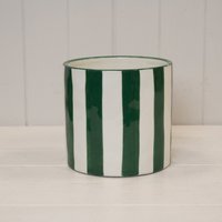 Timeless Green and White Round Pot - Green