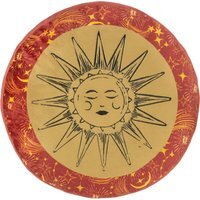 Ethereal Sun Velvet Round Filled Cushion - Gold Dust