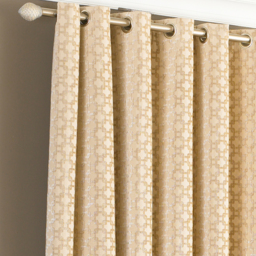 Belmont Chenille Jacquard Room Darkening Eyelet Curtain Pair - Beige / 183cm - thumbnail 4