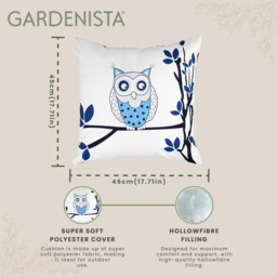 Floral Printed Outdoor Scatter Cushion - Owls Purple / 4 - thumbnail 5