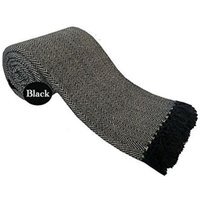 Herringbone Cotton Throw Large - Black