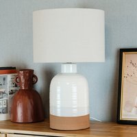 Rustic Amber Table Lamp - White - thumbnail 1