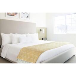 Zahra Blanket Throw - Ochre / 130x150cm - thumbnail 3