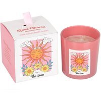 Sunshine Rose Quartz Crystal Candle - Pink - image 1