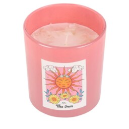 Sunshine Rose Quartz Crystal Candle - Pink - thumbnail 4