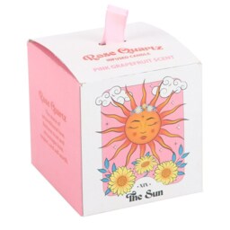Sunshine Rose Quartz Crystal Candle - Pink - thumbnail 5
