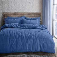 Teddy French Blue Soft Cosy Thermal Fleece Duvet Set - French Blue / King
