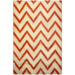 Patterned Outdoor Reversible Garden Rug - Mango Orange & Whisper White - thumbnail 4