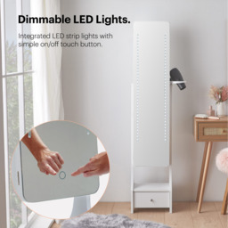 Storage Mirror Full Length LED  - White - thumbnail 3