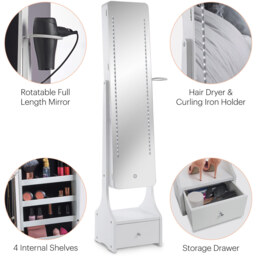 Storage Mirror Full Length LED  - White - thumbnail 5