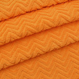 100 Percent Cotton Chevron Towels - Tangerine / 50x80 cm - thumbnail 3