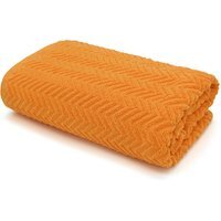 100 Percent Cotton Chevron Towels - Tangerine / 50x80 cm - thumbnail 1