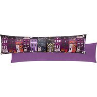 Abstract Velvet Draught Excluder - Charcoal Black