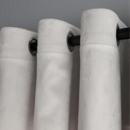 Pair Of Matte Velvet Thermal Eyelet Curtains - Silver / 228cm / 168cm - thumbnail 2