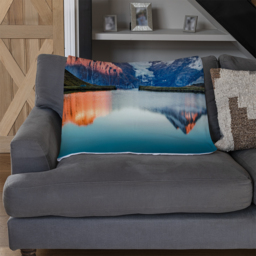Fantastic Evening Panorama Of Bachalp Lake Blanket - Blue - thumbnail 3