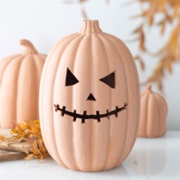 Timeless Terracotta Pumpkin Decoration For Halloween - Brown / 21cm - thumbnail 2