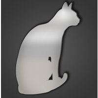 Abyssinian Cat Style 8 Silver Acrylic Mirror - Silver / 60cm