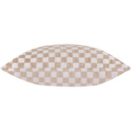 Larro Chenille Checkerboard Cushion - Natural / Feather - thumbnail 2