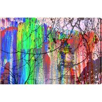 Big Ben and Trees by 17 Stories Graphic Art on Canvas - Red / 152cm