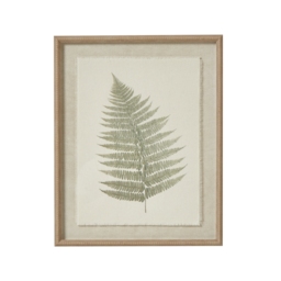 Bracken Art On Texture-Torn Paper With Beaded Frame White - White - thumbnail 4