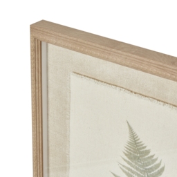 Bracken Art On Texture-Torn Paper With Beaded Frame White - White - thumbnail 2