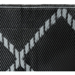 Patterned Outdoor Reversible Garden Rug - Black & White - thumbnail 5