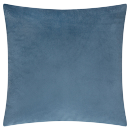 Soren Cut Velvet Abstract Cushion - Slate Blue / Feather - thumbnail 3