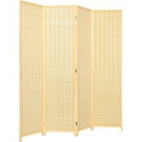 4 Panel Room Divider Screen - Natural - thumbnail 1