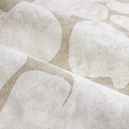 Set of 2 Brinn Abstract Cotton Eyelet Curtains - Natural / 168cm / 137cm - thumbnail 3