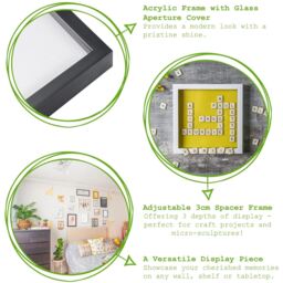 "4x4"" 3D Box Photo Frame - Beige" - thumbnail 4