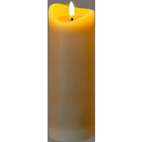 Luxe Collection Melted LED Candle Flameless, Realistic Glow - Taupe