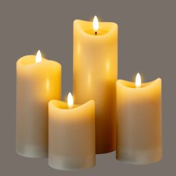 Luxe Collection Melted LED Candle Flameless, Realistic Glow - Taupe - thumbnail 4