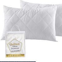 Quilted Pillow Protectors - White / 2