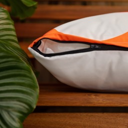 Water Resistant Garden Outdoor Printed Scatter Cushion - Orange Red / 4 - thumbnail 3