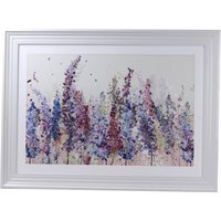 Lavender Jewelled Framed Art - Purple