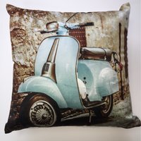 Scooter Cushion Cover Blue (43x43) - Blue
